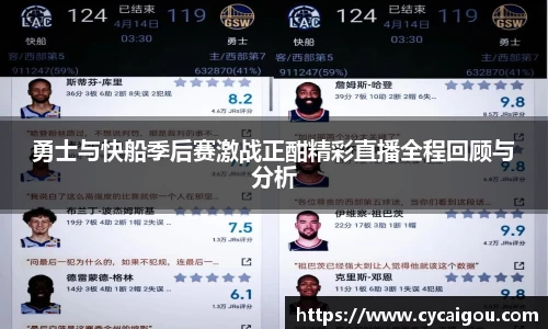 勇士与快船季后赛激战正酣精彩直播全程回顾与分析